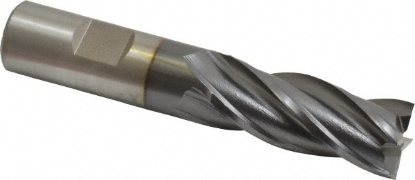 Cleveland C33278 Square End Mill: 25/32 Dia, 1-7/8 LOC, 3/4 Shank Dia, 4-1/8 OAL, 4 Flutes, High Speed Steel Image