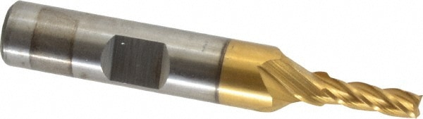 Cleveland C33189 Square End Mill: 5/32 Dia, 1/2 LOC, 3/8 Shank Dia, 2-3/8 OAL, 4 Flutes, High Speed Steel Image