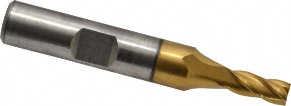 Cleveland C33191 Square End Mill: 13/64 Dia, 5/8 LOC, 3/8 Shank Dia, 2-7/16 OAL, 4 Flutes, High Speed Steel Image