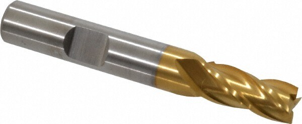 Cleveland C33197 Square End Mill: 21/64 Dia, 3/4 LOC, 3/8 Shank Dia, 2-1/2 OAL, 4 Flutes, High Speed Steel Image