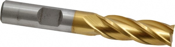 Cleveland C33200 Square End Mill: 25/64 Dia, 1 LOC, 3/8 Shank Dia, 2-11/16 OAL, 4 Flutes, High Speed Steel Image