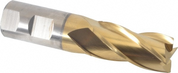 Cleveland C33226 Square End Mill: 31/32 Dia, 2 LOC, 1 Shank Dia, 4-1/2 OAL, 4 Flutes, High Speed Steel Image