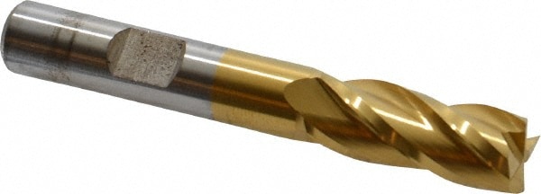 Cleveland C33201 Square End Mill: 13/32 Dia, 1 LOC, 3/8 Shank Dia, 2-11/16 OAL, 4 Flutes, High Speed Steel Image