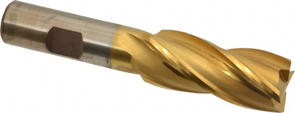 Cleveland C33219 Square End Mill: 13/16 Dia, 1-7/8 LOC, 5/8 Shank Dia, 4 OAL, 4 Flutes, High Speed Steel Image