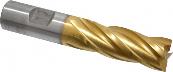 Cleveland C33218 Square End Mill: 25/32 Dia, 1-7/8 LOC, 3/4 Shank Dia, 4-1/8 OAL, 4 Flutes, High Speed Steel Image