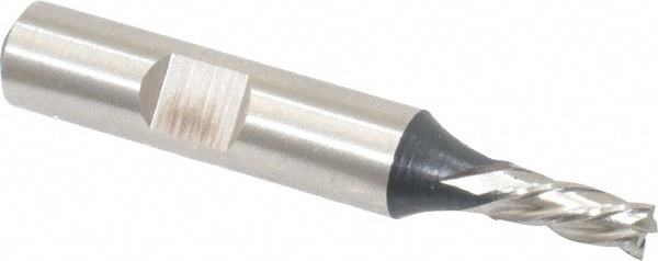 Cleveland C42294 Square End Mill: 3/16 Dia, 1/2 LOC, 3/8 Shank Dia, 2-3/8 OAL, 4 Flutes, High Speed Steel Image