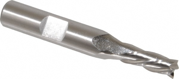 Cleveland C42297 Square End Mill: 1/4 Dia, 5/8 LOC, 3/8 Shank Dia, 2-7/16 OAL, 4 Flutes, High Speed Steel Image