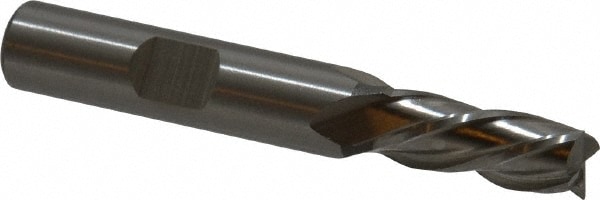 Cleveland C42299 Square End Mill: 5/16 Dia, 3/4 LOC, 3/8 Shank Dia, 2-1/2 OAL, 4 Flutes, High Speed Steel Image