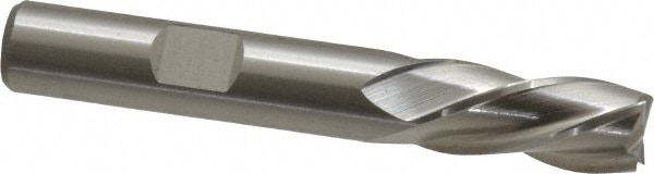 Cleveland C42302 Square End Mill: 3/8 Dia, 3/4 LOC, 3/8 Shank Dia, 2-1/2 OAL, 4 Flutes, High Speed Steel Image