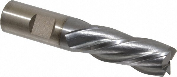 Cleveland C33625 Square End Mill: 3/4 Dia, 1-5/8 LOC, 3/4 Shank Dia, 3-7/8 OAL, 4 Flutes, High Speed Steel Image