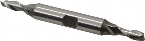 Cleveland C42056 Square End Mill: 7/32 Dia, 1/2 LOC, 3/8 Shank Dia, 3-1/4 OAL, 2 Flutes, High Speed Steel Image