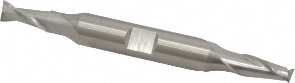 Cleveland C42058 Square End Mill: 1/4 Dia, 1/2 LOC, 3/8 Shank Dia, 3-3/8 OAL, 2 Flutes, High Speed Steel Image