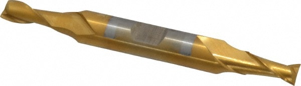 Cleveland C33656 Square End Mill: 1/4 Dia, 1/2 LOC, 3/8 Shank Dia, 3-3/8 OAL, 2 Flutes, High Speed Steel Image