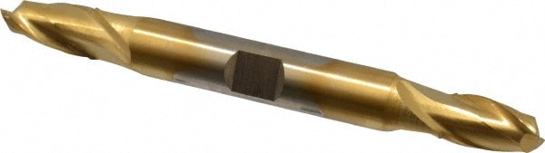 Cleveland C33661 Square End Mill: 21/64 Dia, 9/16 LOC, 3/8 Shank Dia, 3-1/2 OAL, 2 Flutes, High Speed Steel Image