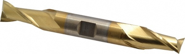 Cleveland C33672 Square End Mill: 1/2 Dia, 13/16 LOC, 1/2 Shank Dia, 4-1/8 OAL, 2 Flutes, High Speed Steel Image