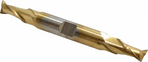 Cleveland C33659 Square End Mill: 19/64 Dia, 9/16 LOC, 3/8 Shank Dia, 3-1/2 OAL, 2 Flutes, High Speed Steel Image