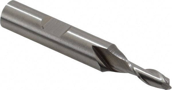 Cleveland C33732 Square End Mill: 13/64 Dia, 1/2 LOC, 3/8 Shank Dia, 2-7/16 OAL, 2 Flutes, High Speed Steel Image