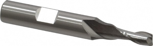 Cleveland C33733 Square End Mill: 7/32 Dia, 1/2 LOC, 3/8 Shank Dia, 2-7/16 OAL, 2 Flutes, High Speed Steel Image