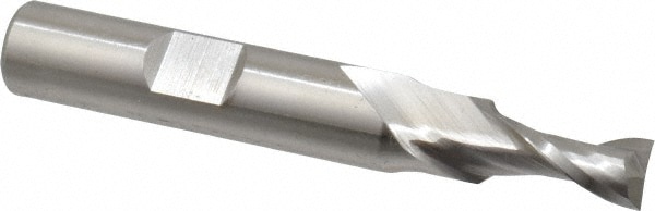 Cleveland C33735 Square End Mill: 17/64 Dia, 9/16 LOC, 3/8 Shank Dia, 2-1/2 OAL, 2 Flutes, High Speed Steel Image