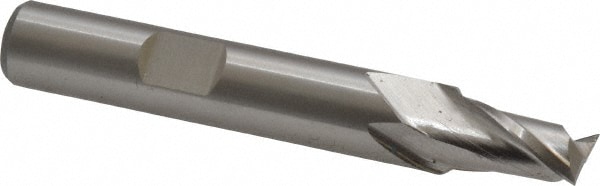 Cleveland C33738 Square End Mill: 21/64 Dia, 9/16 LOC, 3/8 Shank Dia, 2-1/2 OAL, 2 Flutes, High Speed Steel Image