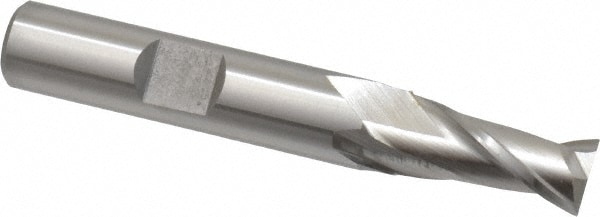 Cleveland C33739 Square End Mill: 11/32 Dia, 9/16 LOC, 3/8 Shank Dia, 2-1/2 OAL, 2 Flutes, High Speed Steel Image