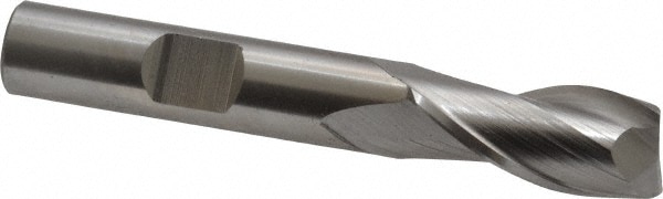 Cleveland C33743 Square End Mill: 27/64 Dia, 13/16 LOC, 3/8 Shank Dia, 2-11/16 OAL, 2 Flutes, High Speed Steel Image