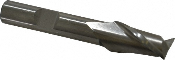 Cleveland C41617 Square End Mill: 1/2 Dia, 13/16 LOC, 3/8 Shank Dia, 2-11/16 OAL, 2 Flutes, High Speed Steel Image