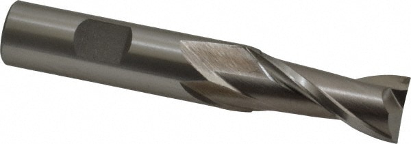 Cleveland C41623 Square End Mill: 5/8 Dia, 1-5/16 LOC, 5/8 Shank Dia, 3-3/4 OAL, 2 Flutes, High Speed Steel Image