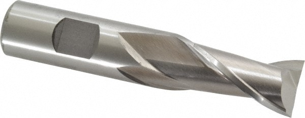 Cleveland C41630 Square End Mill: 3/4 Dia, 1-5/16 LOC, 3/4 Shank Dia, 3-7/8 OAL, 2 Flutes, High Speed Steel Image