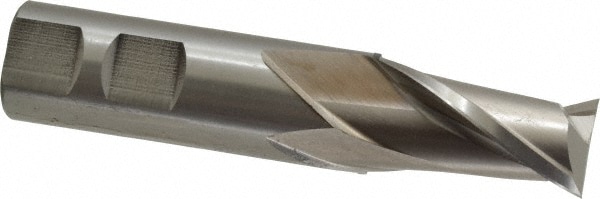 Cleveland C41637 Square End Mill: 7/8 Dia, 1-1/2 LOC, 7/8 Shank Dia, 4-1/8 OAL, 2 Flutes, High Speed Steel Image