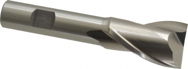 Cleveland C41641 Square End Mill: 1 Dia, 1-1/2 LOC, 5/8 Shank Dia, 4 OAL, 2 Flutes, High Speed Steel Image