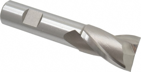 Cleveland C41642 Square End Mill: 1 Dia, 1-1/2 LOC, 3/4 Shank Dia, 4-1/8 OAL, 2 Flutes, High Speed Steel Image