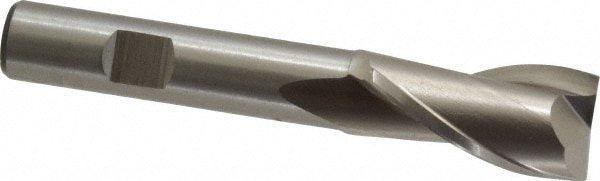 Cleveland C41625 Square End Mill: 11/16 Dia, 1-5/16 LOC, 1/2 Shank Dia, 3-5/8 OAL, 2 Flutes, High Speed Steel Image