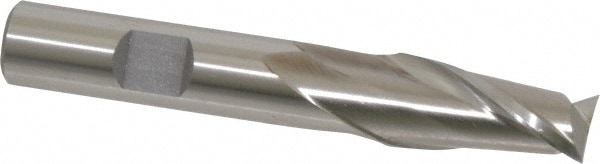 Cleveland C33749 Square End Mill: 35/64 Dia, 1-1/8 LOC, 1/2 Shank Dia, 3-3/8 OAL, 2 Flutes, High Speed Steel Image