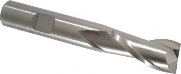 Cleveland C33750 Square End Mill: 37/64 Dia, 1-1/8 LOC, 1/2 Shank Dia, 3-3/8 OAL, 2 Flutes, High Speed Steel Image