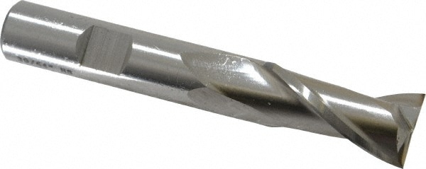 Cleveland C33752 Square End Mill: 39/64 Dia, 1-1/8 LOC, 1/2 Shank Dia, 3-3/8 OAL, 2 Flutes, High Speed Steel Image