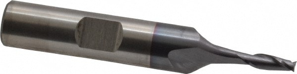 Cleveland C33803 Square End Mill: 1/8 Dia, 3/8 LOC, 3/8 Shank Dia, 2-5/16 OAL, 2 Flutes, High Speed Steel Image