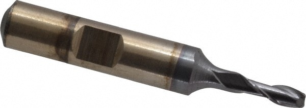 Cleveland C33804 Square End Mill: 5/32 Dia, 7/16 LOC, 3/8 Shank Dia, 2-3/8 OAL, 2 Flutes, High Speed Steel Image