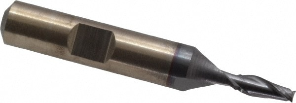 Cleveland C33805 Square End Mill: 11/64 Dia, 7/16 LOC, 3/8 Shank Dia, 2-3/8 OAL, 2 Flutes, High Speed Steel Image