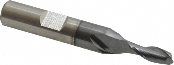 Cleveland C33808 Square End Mill: 7/32 Dia, 1/2 LOC, 3/8 Shank Dia, 2-7/16 OAL, 2 Flutes, High Speed Steel Image