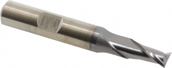 Cleveland C33812 Square End Mill: 9/32 Dia, 9/16 LOC, 3/8 Shank Dia, 2-1/2 OAL, 2 Flutes, High Speed Steel Image