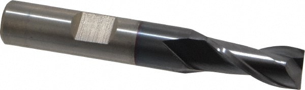 Cleveland C33816 Square End Mill: 11/32 Dia, 9/16 LOC, 3/8 Shank Dia, 2-1/2 OAL, 2 Flutes, High Speed Steel Image