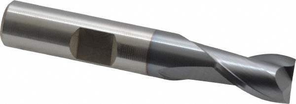 Cleveland C33818 Square End Mill: 3/8 Dia, 9/16 LOC, 3/8 Shank Dia, 2-1/2 OAL, 2 Flutes, High Speed Steel Image