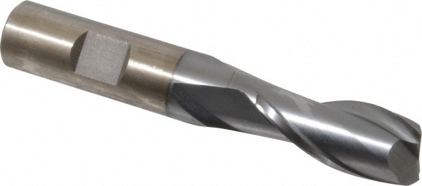 Cleveland C33836 Square End Mill: 5/8 Dia, 1-5/16 LOC, 5/8 Shank Dia, 3-1/4 OAL, 2 Flutes, High Speed Steel Image