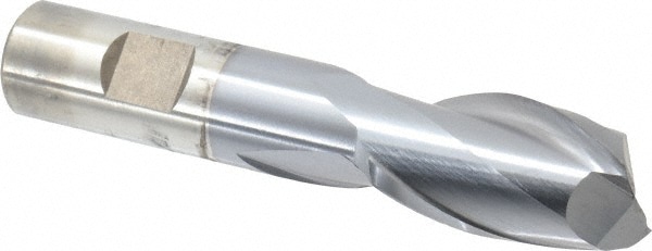 Cleveland C38902 Square End Mill: 7/8 Dia, 1-1/2 LOC, 3/4 Shank Dia, 4-1/8 OAL, 2 Flutes, High Speed Steel Image