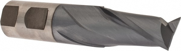 Cleveland C38908 Square End Mill: 1 Dia, 1-5/8 LOC, 1 Shank Dia, 4-1/2 OAL, 2 Flutes, High Speed Steel Image