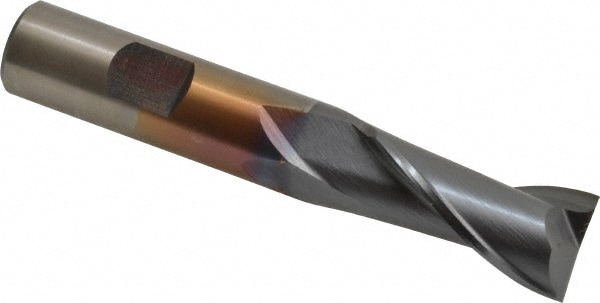 Cleveland C33838 Square End Mill: 11/16 Dia, 1-5/16 LOC, 5/8 Shank Dia, 3-1/4 OAL, 2 Flutes, High Speed Steel Image