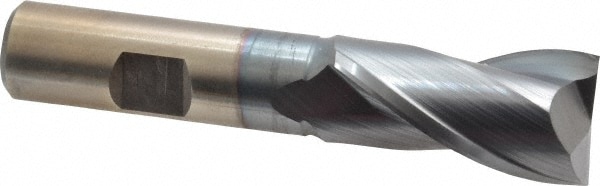 Cleveland C38900 Square End Mill: 13/16 Dia, 1-1/2 LOC, 5/8 Shank Dia, 4 OAL, 2 Flutes, High Speed Steel Image