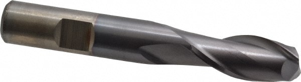 Cleveland C33828 Square End Mill: 33/64 Dia, 1-1/8 LOC, 1/2 Shank Dia, 3-3/8 OAL, 2 Flutes, High Speed Steel Image