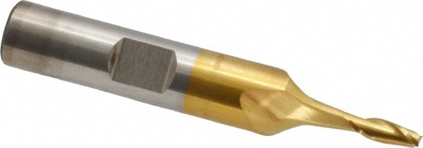 Cleveland C41550 Square End Mill: 1/8 Dia, 3/8 LOC, 3/8 Shank Dia, 2-5/16 OAL, 2 Flutes, High Speed Steel Image